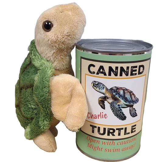 Canned Turtle - Turtle Stuffed Animal Plush in a Can!
