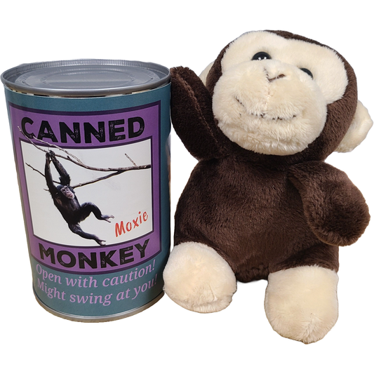 Canned Monkey - Monkey Stuffed Animal Plush in a Can!