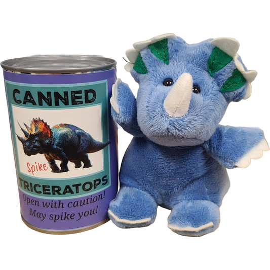 Canned Triceratops - Dinosaur Stuffed Animal Plush in a Can!